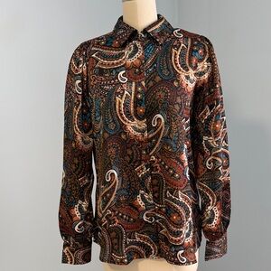 Haver London Paisley Button Down Long Sleeve Shirt SZM